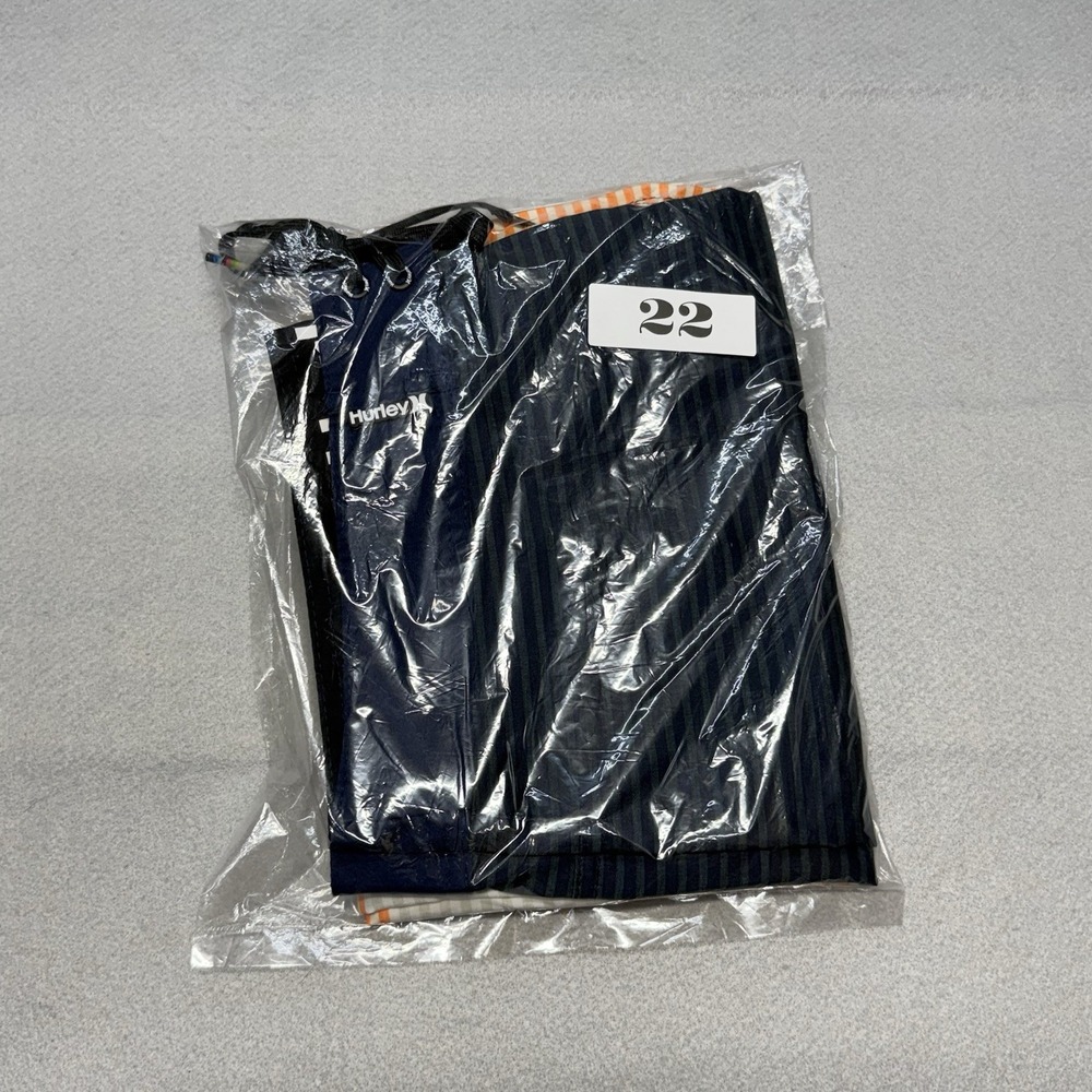 Hurley Phantom Board Shorts Mens 34 Blue Orange Striped Surf Swim‎ Trunks Beach - Picture 17 of 17